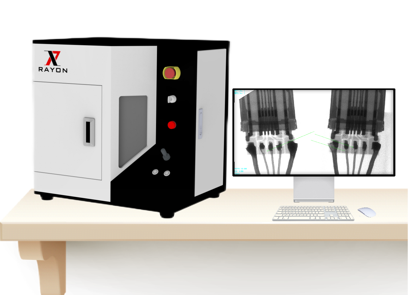 Compact desktop real-time X-ray inspection--RAYON-2000 